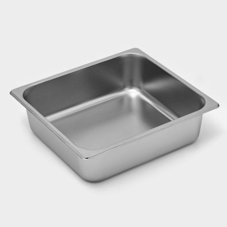 Gastrootiness 2/3 of stainless steel, 100 mm, 35.5 × 32.5 × 10 cm, thickness 0.8 mm-1