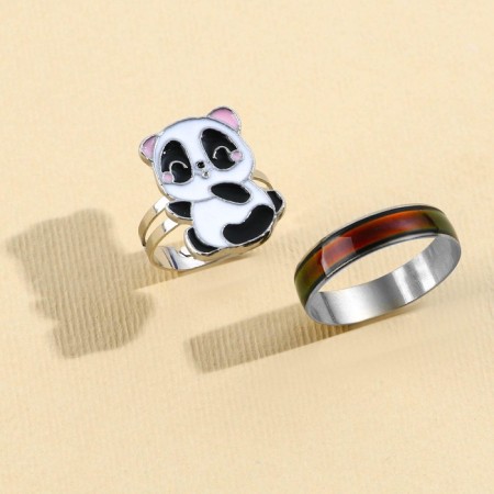 Ring mood "Podandny", set 2 pcs-1