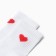 Children's socks "heart" minku, white color, 20-22 cm