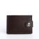 Male purse for magnet, department for cards, coins, brown color