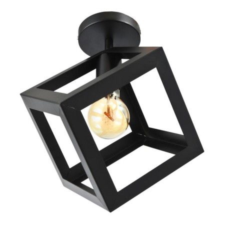 Ceiling chandelier "Cube" Black 1x40W E27 16x16x19 cm Bayerlux