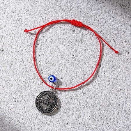 Bracelet-Talisman (3 pcs) “attracts good luck”, red thread, length 24 cm-3