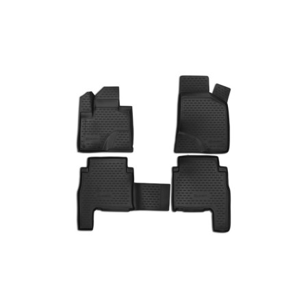 3D mats in the Hyundai Santa Fe 05/2010-2012 salon, 4 pcs. (polyurethane)