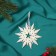 Christmas tree decoration "relief snowflake" 11x11 cm, white overflow