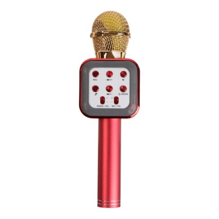 Microphone for Karaoke Belsis Ma3002BK, 3 W, 1200 mAh, Bluetooth, FM, Microsd, Red