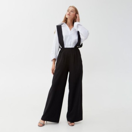 Women's pants Minaku: Casual Collection Black Black, Rr. 48-1