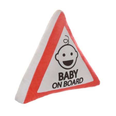 Automobile Matech Pillow Attenation Line, Baby On Board, 35 x 35 x 10 cm, white-1