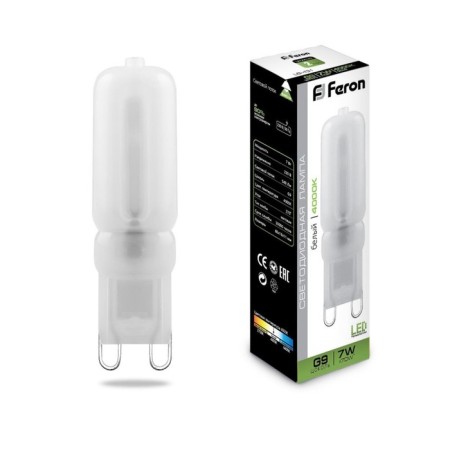 LED LED Feron, G9, 7 W, 230 V, white light