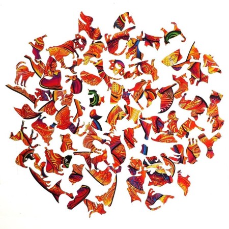 Wooden puzzle "Tender love"-3