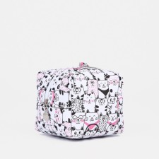 Monetnik cosmetic bag at lightning, black/white color