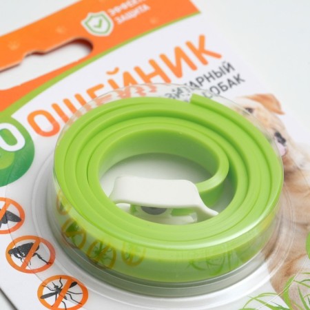 Bio -eshoshens from parasites "Pijon" for dogs from fleas and ticks, green, 65 cm-2