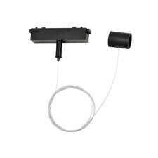Suspension Ambrella Track System GL4310 for Magnetic Flexible Flexible Flexible Luminaires, Black Color Black
