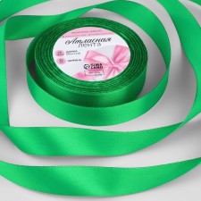 Satin tape, 20 mm × 23 ± 1 m, color green No. 19