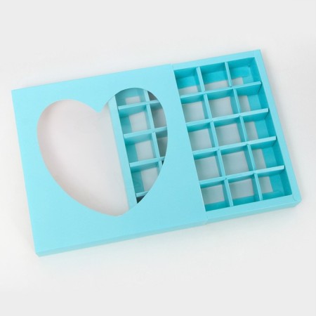 Box for sweets 25 pcs, 22 x 22 x 3.5 cm, blue-3