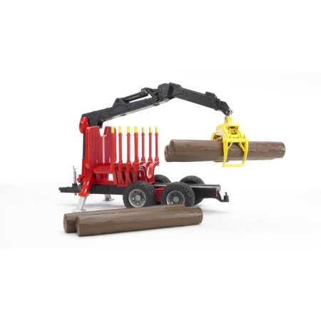 A trailer for the transportation of forests, with a manipulator and logs-2
