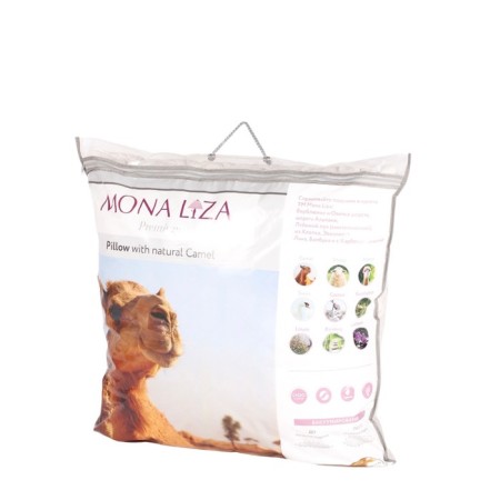 Camel wool pillow, size 50 × 70 cm, artificial tick-6