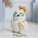 Figure "Owl with diploma" Pearl, 8.5x5cm