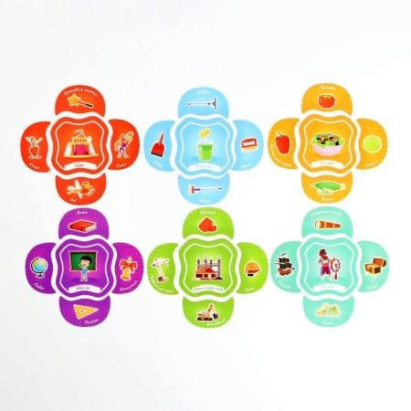 Board game "Logic chains. Find the common », 6 puzzles, 3+-4