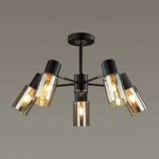 Люстра потолочная Lumion. Ronnie, 5х40Вт, E14, цвет чёрный, бронза