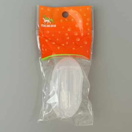 An animal brush brush, 5.5 x 2.5 cm, transparent container 7 x 4 cm-5