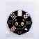 A set of magnetic bookmarks 8 pcs on a round substrate "Kotik"