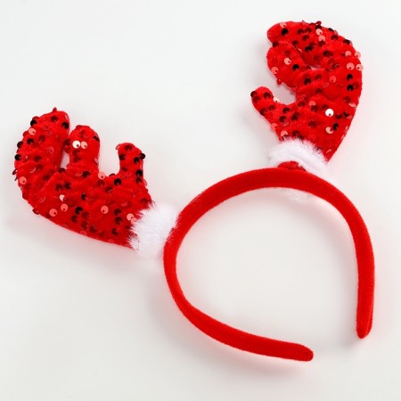 Carnival rim of New Year for hair Children's "horns", red-1