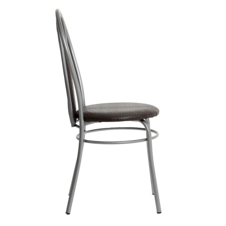 The chair "Elegy is soft", silver metallic/chocolate reptile-3