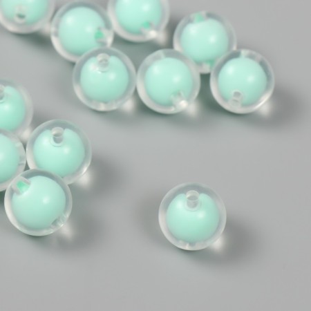 Beads for creativity plastic "pistachi" glossy set 30 g d = 1.6 cm
