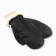 Women's mittens minku, black color, 25 cm