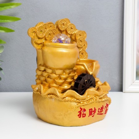 Herbal fountain with backlight "Mill at the Golden Tree" 22x15x17 cm-1