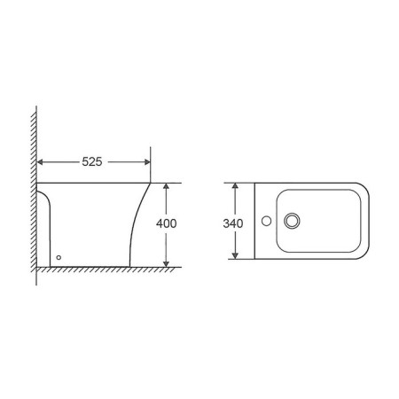 Azario Fretta Square, 525x340x400 mm, white, white-9