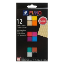 A set of plastic - polymer clay, Professional, 12 colors of 25 g