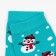 Men's socks "Snowmen" is turquoise color, size 29