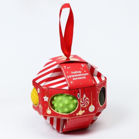 Gift set of developing balls "Magic ball" 7 pcs., New Year's gift packaging, crumb I-5