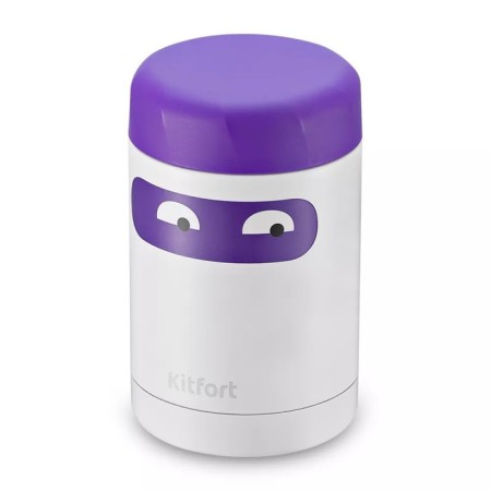 Thermos KT-1219, 300 ml, white-violet