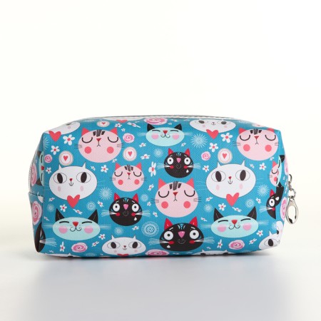 Cosmetic bag with lightning, blue color-1