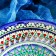 The plate of the Rishtan ceramics "Patterns", blue, deep, 20 cm