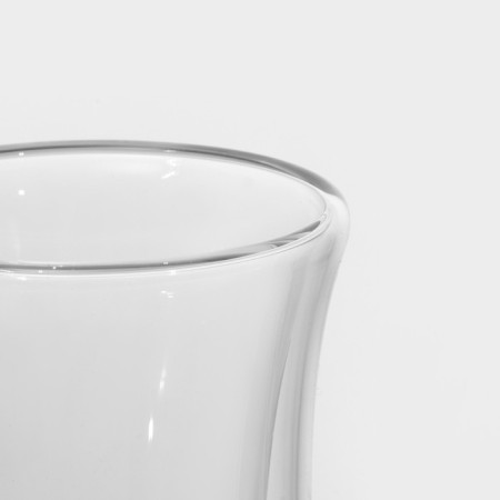 Glass glass with double walls "Duo", 70 ml, 6 × 6 × 9 cm-2