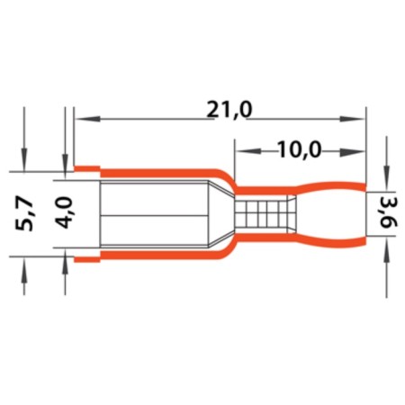 STETERY STEETER INDENDED NEEZDE 4 mm 0.5-1.5 mm² (RSHI-M 1.5-4/RUSY 1.25-5-4) Red rexant-2