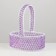 Basket, 18x12x6/23 cm, metal, beads