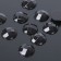 Flat adhesive rhinestones (set 10 pcs), 14mm, black color