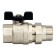 Ball barbar stout, full -pass, 1 1/4 ", internal/outer thread, American, butterfly