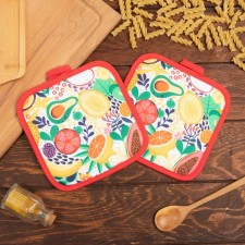 Kitchen set (2 items) of the “fruits” shares, a bag 17x17 cm, 100% p/e