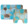 A set of bathroom rugs “Laura”, 2 pcs: 50 x 80 cm, 55 x 55 cm, blue color