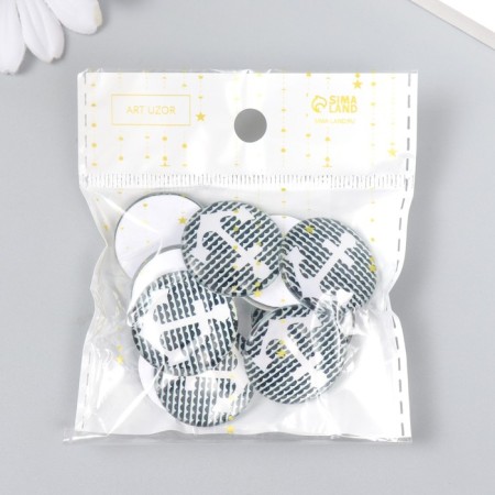 Decor (cabochon) for creativity glass "Anchor" mix d = 2.5 cm-3