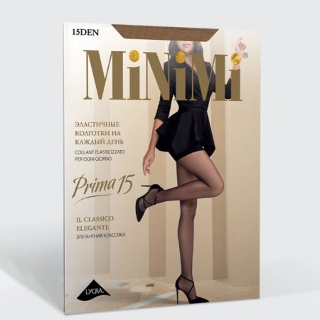 Women's tights Minimi Prima 15 Den, Caramello color, size 3 (m)