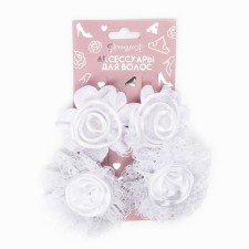 Gift set, Bant for hair on an elastic band 2 pcs, hair clip hair clip 2 pcs, princesses
