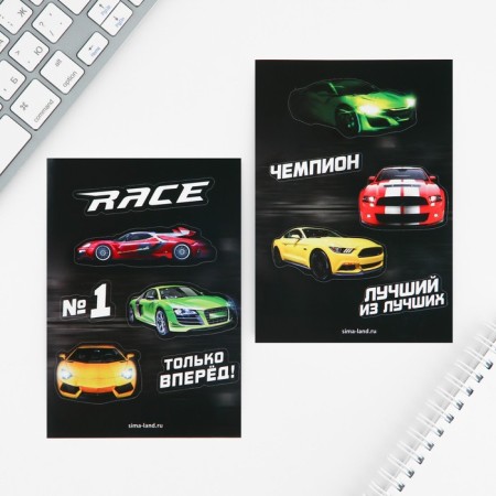 Gift set “He who can do everything”, notebook A6, 32 sheets, stickers, magnetic bookmarks-5
