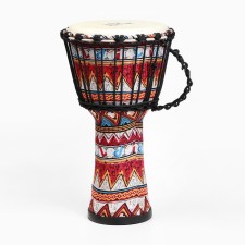 Drum jambe red ornament, 38 x 21 cm