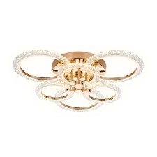 Светильник светодиодный потолочный с пультом Ambrella light, Original, FA418, 6хLED, 90 Вт, 6750Lum, 3000-6400К, цвет золото